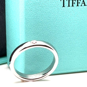 Tiffany & Co Elsa Peretti band ring 0.02ct Size V 1/2
