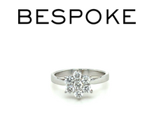 Load image into Gallery viewer, Bespoke Diamond Engagement Ring White Gold 0.50ct