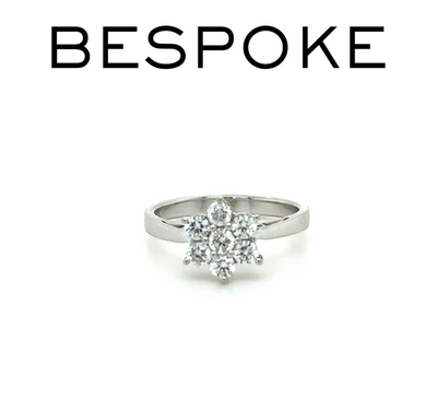 Bespoke Diamond Engagement Ring White Gold 0.50ct