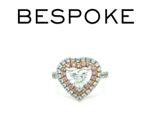 Load image into Gallery viewer, Bespoke Diamond Heart Ring 1.50ct
