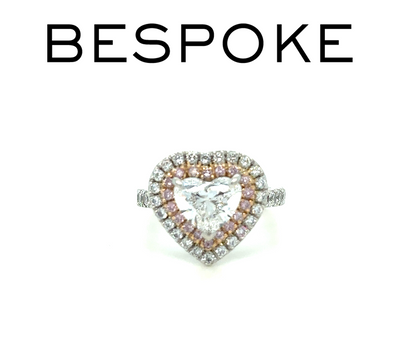 Bespoke Diamond Heart Ring 1.50ct