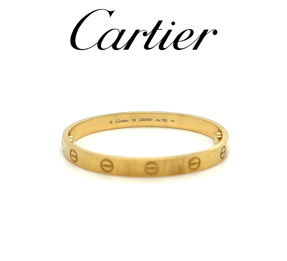 Cartier Love Bracelet Size 16cm 18k Yellow Gold & Papers B6035516 - Jewels  in Time