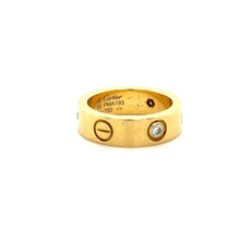 Load image into Gallery viewer, Cartier Love Yellow Gold Ring with 3 Diamonds