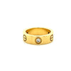 Cartier Love Yellow Gold Ring with 3 Diamonds