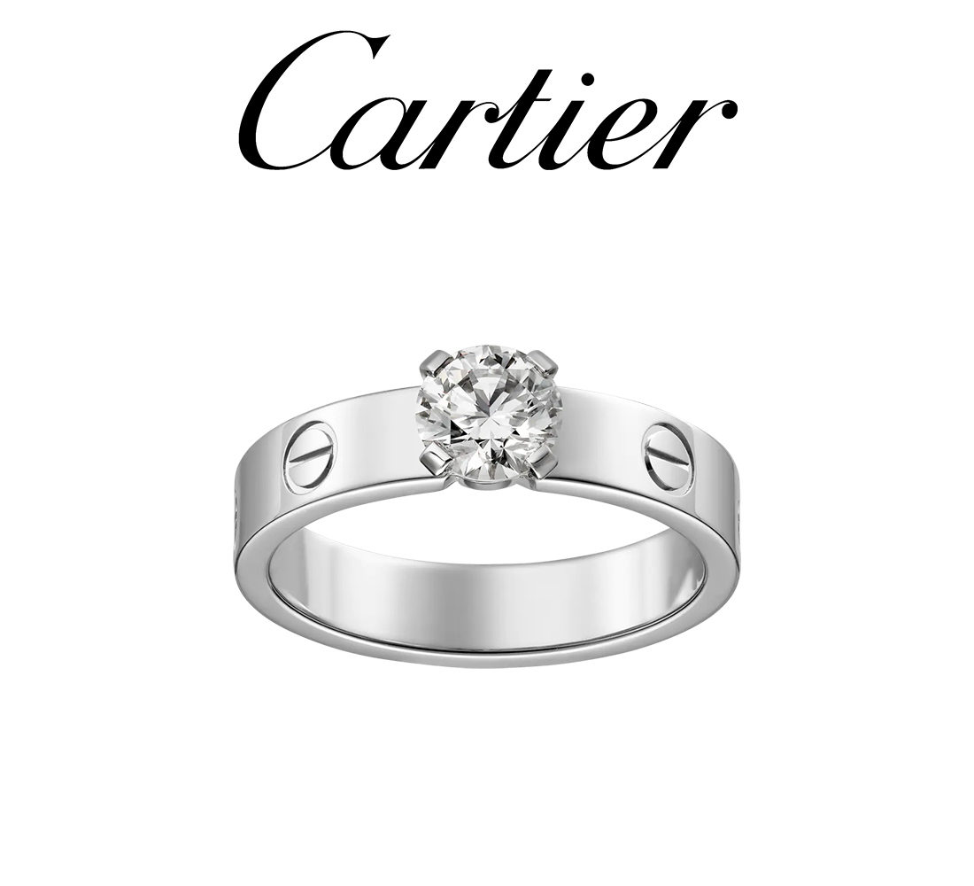 Cartier love solitaire shop ring