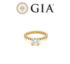 GIA Yellow Gold Diamond Solitaire Ring 1.25ct
