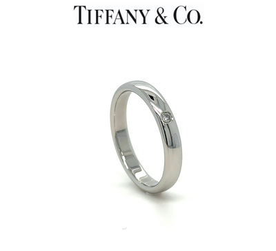 Tiffany & Co Elsa Peretti band ring 0.02ct Size V 1/2