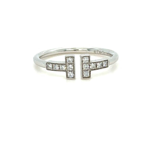 Tiffany & Co T Diamond Wire Ring 0.13ct