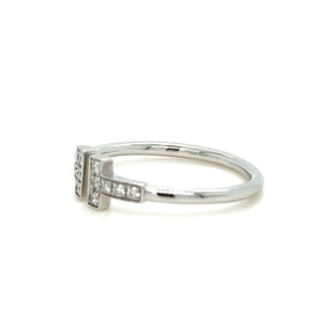 Tiffany & Co T Diamond Wire Ring 0.13ct