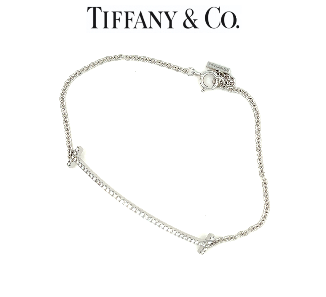 Tiffany Co T Smile Bracelet 0.12ct