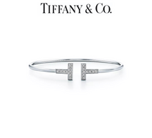 Load image into Gallery viewer, Tiffany &amp; Co T Diamond Wire Bracelet