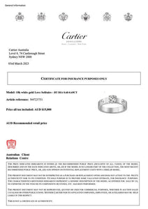 Cartier White Gold Love Solitaire Ring