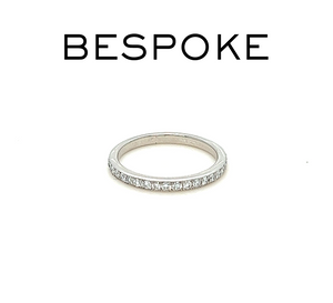 Bespoke 18ct White Gold Diamond Wedding Band 0.29ct