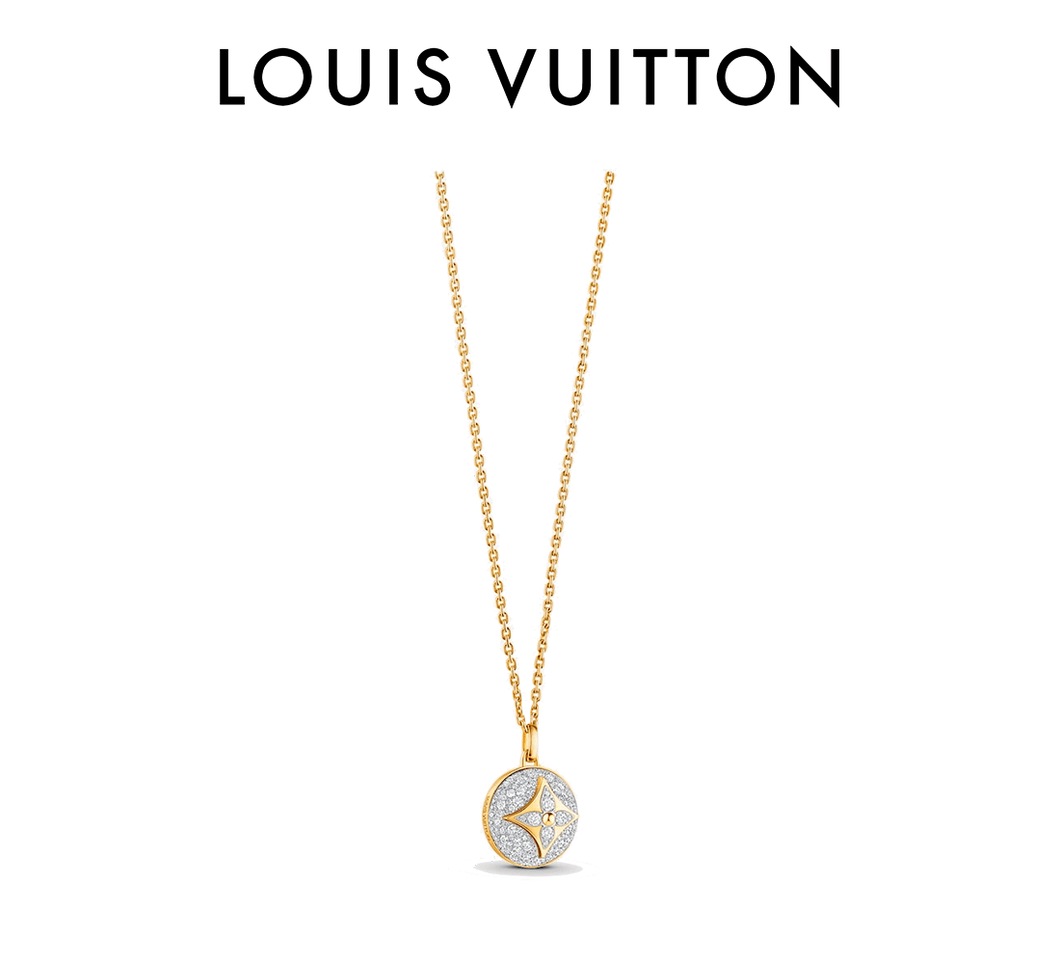 B Blossom Medallion - Yellow Gold, White Gold & Pave Diamonds - Luxury Brand Jewellery