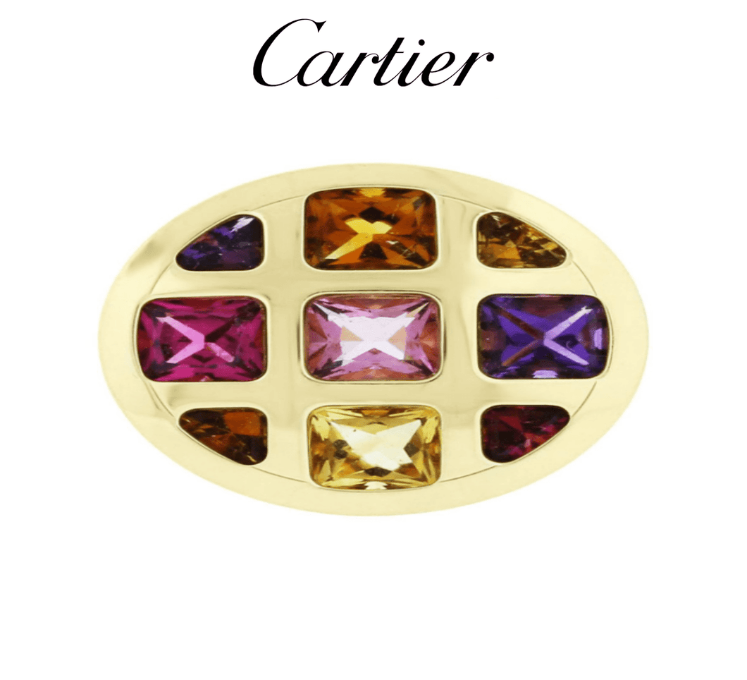 Cartier 18ct Pasha Coloured Gemstone Ring - Luxury Brand Jewellery