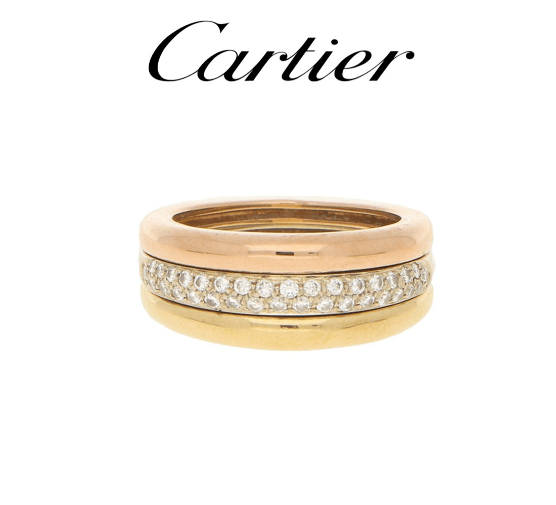 Cartier 18k Tricolor Diamond Ring Sell Cartier ring 100 Best