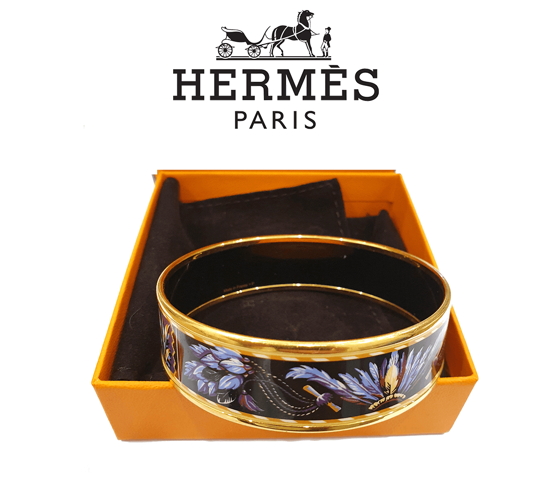 Hermes Enamel Bangle Feather Sell Hermes Bracelet