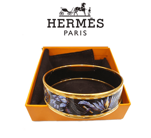 Hermes Enamel Bangle - Feather - Luxury Brand Jewellery