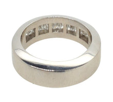 Load image into Gallery viewer, Platinum Princess Cut Canturi Diamond Wedding Band - Luxury Brand Jewellery