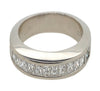 Platinum Princess Cut Canturi Diamond Wedding Band - Luxury Brand Jewellery