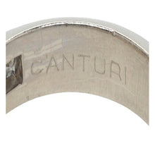 Load image into Gallery viewer, Platinum Princess Cut Canturi Diamond Wedding Band - Luxury Brand Jewellery