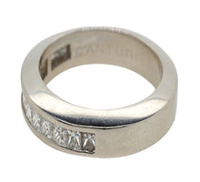 Load image into Gallery viewer, Platinum Princess Cut Canturi Diamond Wedding Band - Luxury Brand Jewellery