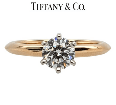 The Tiffany Setting Engagement Ring in 18k Rose Gold 0.70ct - Luxury Brand Jewellery