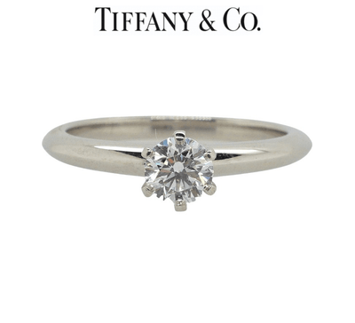 Tiffany & Co Setting Engagement Ring in Platinum 0.40ct - Luxury Brand Jewellery