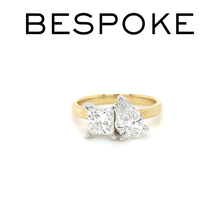 Load image into Gallery viewer, Bespoke Yellow &amp; White Gold Engagement ring 2.0ct